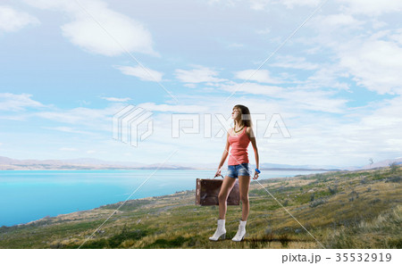 Hitch hiking traveling Hitch hiking traveling 35532919