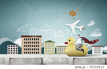 Businessman acting like child 35533013