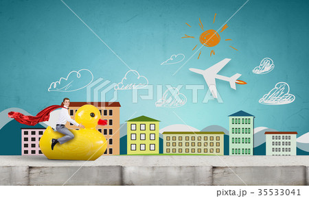 Businessman acting like child 35533041