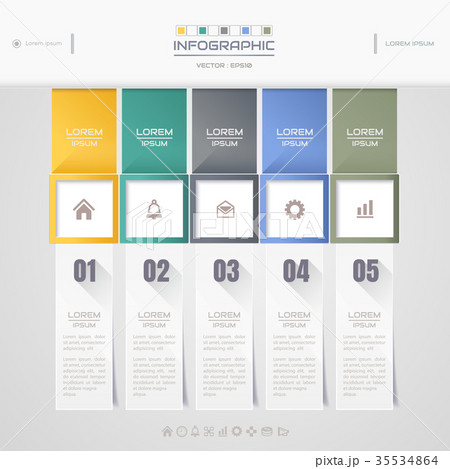 Infographics design template with icons Infographics design template with icons 35534864