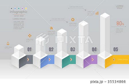 Infographics design template with icons 35534866