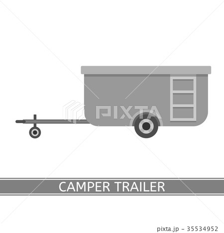Camping Trailer Icon 35534952