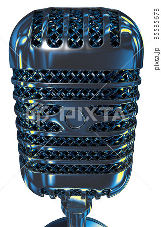 Vintage studio microphone. 3D render 35535673