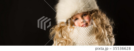 Pretty girl in winter clothes 35536628