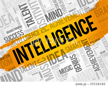 Intelligence word cloud collage 35538160