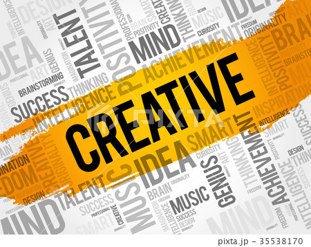 Creative word cloud collage Creative word cloud collage 35538170