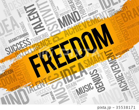 Freedom word cloud collage 35538171