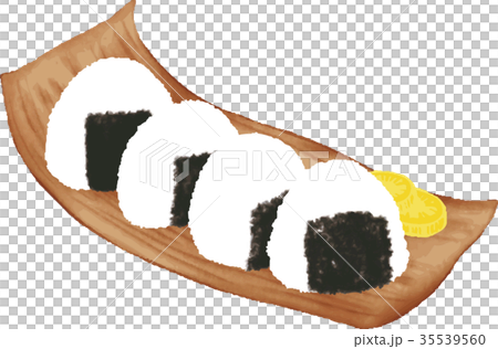 おにぎり　たくあん 35539560