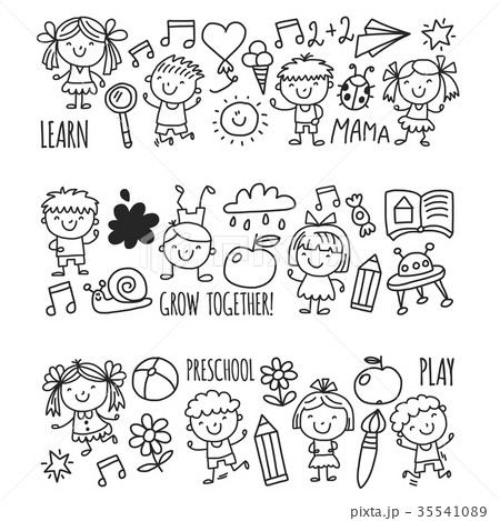 Kids drawing Kindergarten School Happy children Kids drawing Kindergarten School Happy children 35541089