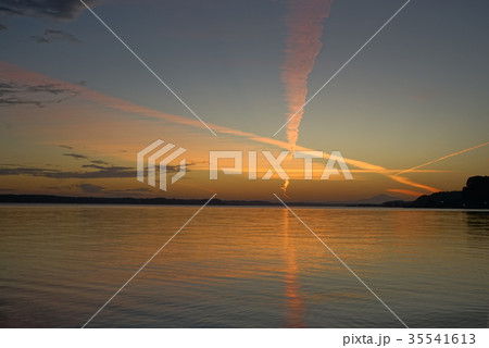 涸沼の夕景 涸沼の夕景 35541613