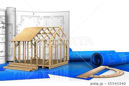 3d of frame house construction 3d of frame house construction 35543340