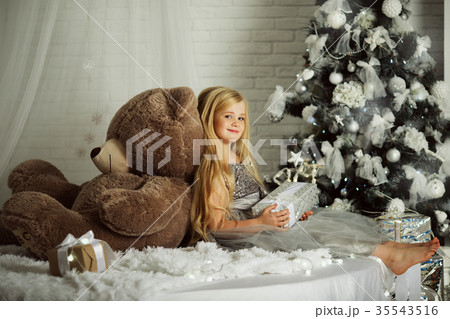 Merry Christmas and Happy Holiday. Pretty blonde 35543516