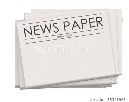 Pile of blank newspapers isolated Pile of blank newspapers isolated 35543963