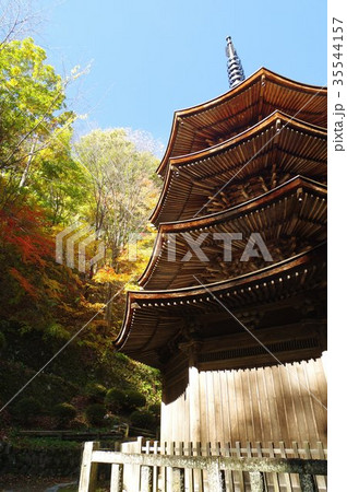 信州上田の文化財　国宝　安楽寺八角三重塔　全国唯一の木造八角塔　鎌倉末期の建立 35544157