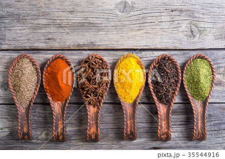 Colection of indian spices 35544916