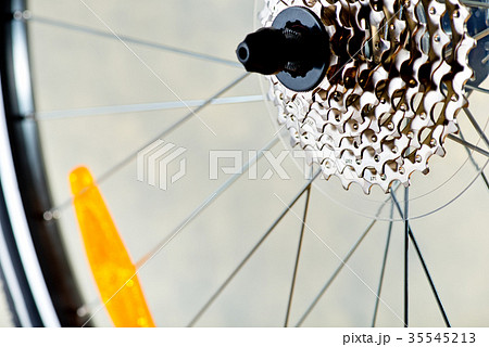 Detail Of Change- Speed And Chain Of New Bicycle Detail Of Change- Speed And Chain Of New Bicycle 35545213