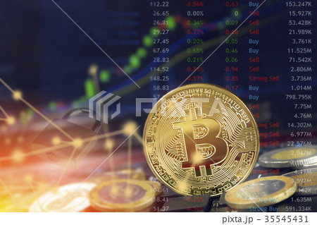 Bitcoin blockchain security concept with internet 35545431