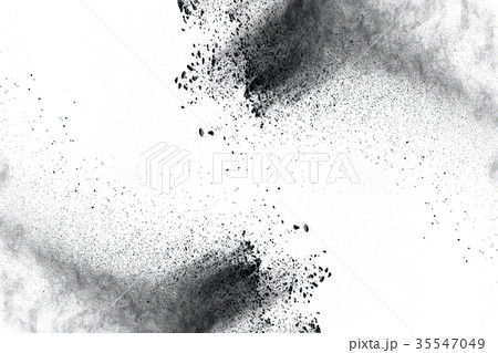 abstract black dust explosion on white background. abstract black dust explosion on white background. 35547049