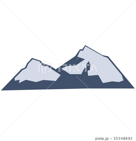 Isolated winter mountain Isolated winter mountain 35548692