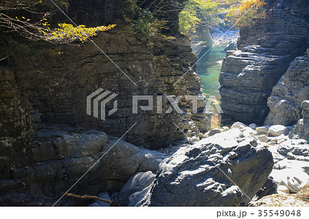 愛媛県久万高原町　面河渓　関門 35549048
