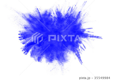 Explosion of color powder on white background. 35549984