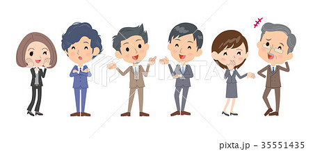 Business people_communication Side by side 35551435
