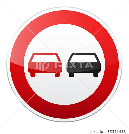 Road red sign on white background. Road traffic 35551438