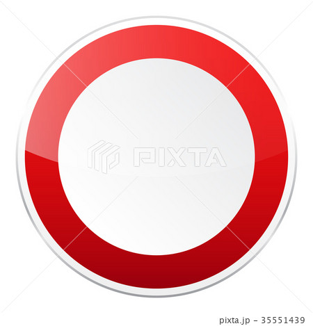 Road red sign on white background. Road traffic 35551439