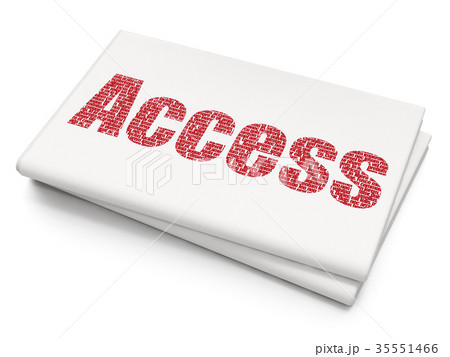 Security concept: Access on Blank Newspaper 35551466