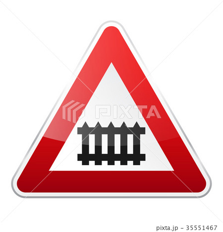 Road red sign on white background. Road traffic 35551467