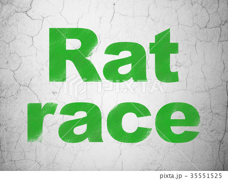 Business concept: Rat Race on wall background 35551525
