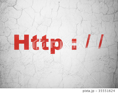 Web development concept: Http : / / on wall 35551624
