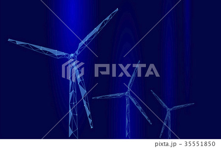Wind generator low poly abstract background. Save Wind generator low poly abstract background. Save 35551850