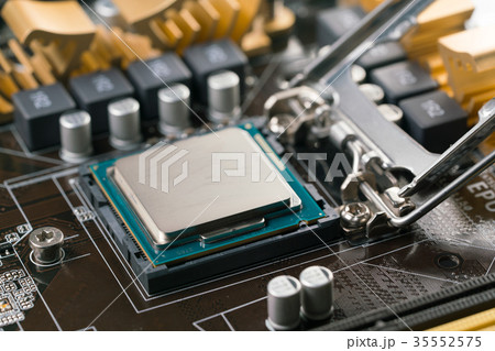 modern computer processor on CPU socket 35552575