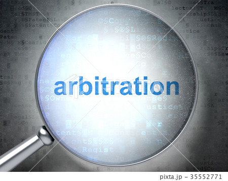 Law concept: Arbitration with optical glass 35552771