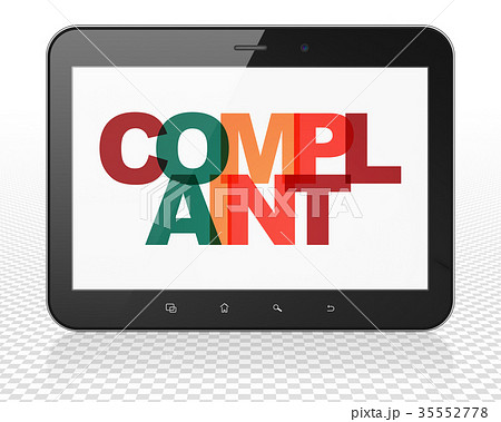 Law concept: Tablet Pc Computer with Complaint on 35552778