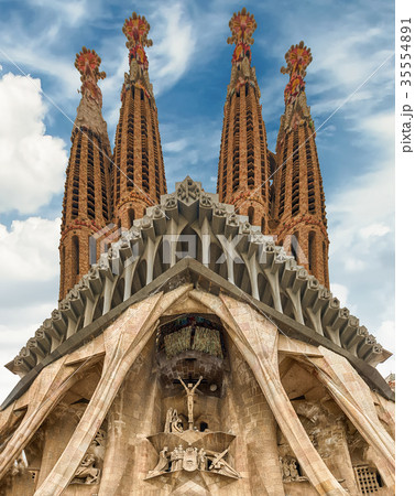 Passion Facade of Sagrada Familia, Barcelona,Spain Passion Facade of Sagrada Familia, Barcelona,Spain 35554891