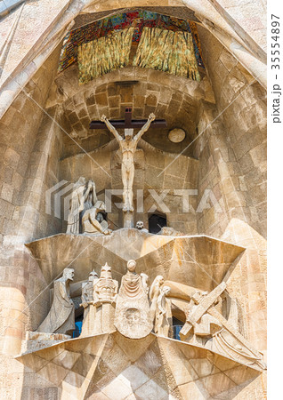 Passion Facade, Sagrada Familia, Barcelona, Spain 35554897