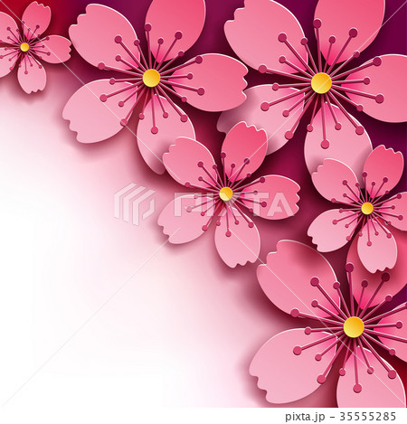 Luxury bright background with sakura flowers 35555285