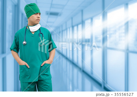 Male Surgeon Doctor Standing in Hospital 35556527