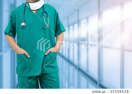 Male Surgeon Doctor Standing in Hospital 35556528