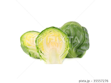 Brussels sprouts isolated on a white background. Brussels sprouts isolated on a white background. 35557276