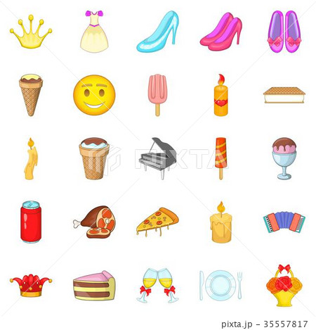 Rendezvous icons set, cartoon styleのイラスト素材 [35557817] - PIXTA