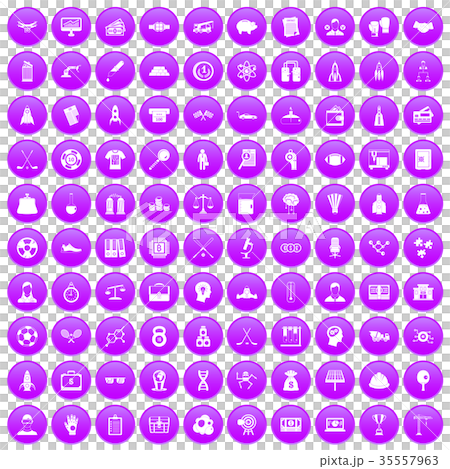 100 success icons set purple 100 success icons set purple 35557963