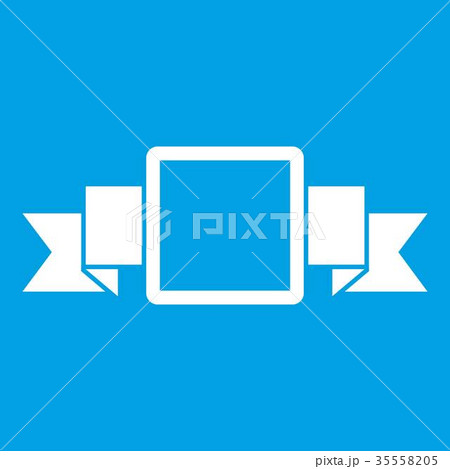 Small square banner icon white Small square banner icon white 35558205