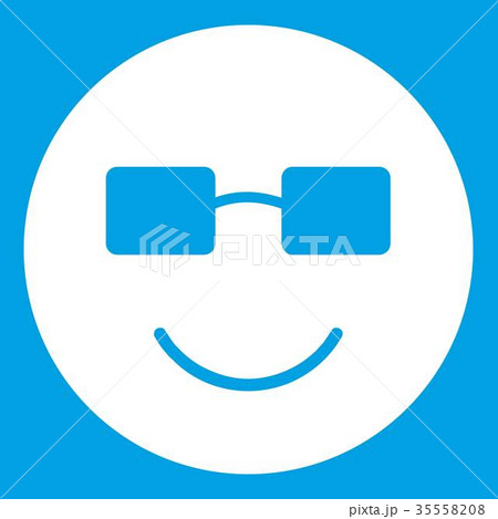 Smiling emoticon white 35558208