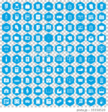 100 document icons set blue 100 document icons set blue 35558520