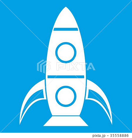 Rocket icon white Rocket icon white 35558886