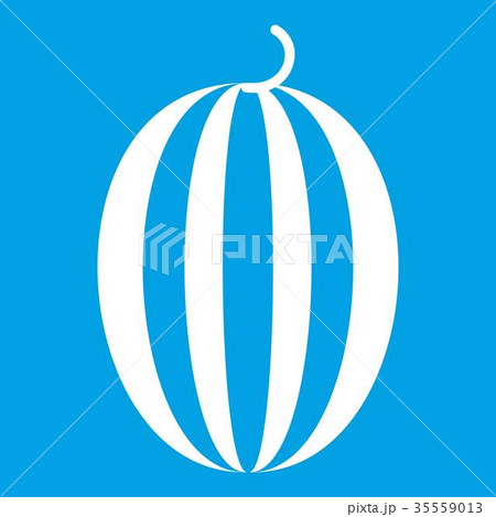Striped melon icon white 35559013