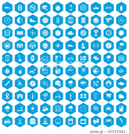 100 motorsport icons set blue 100 motorsport icons set blue 35559361